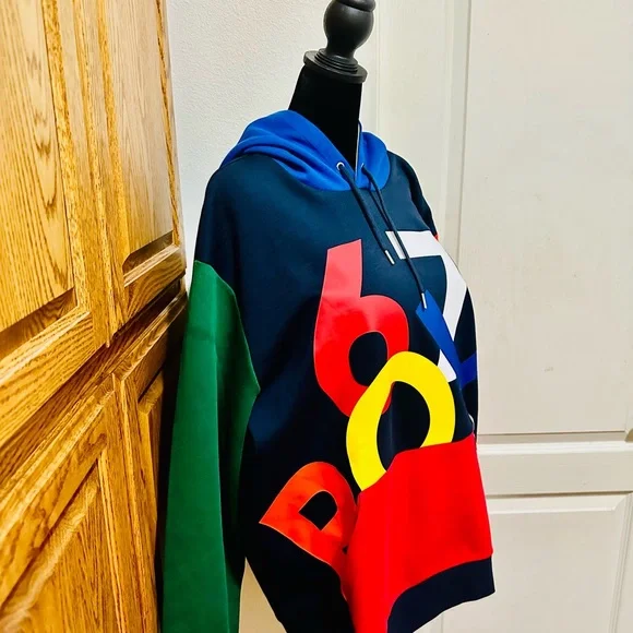 POLO RALPH LAUREN HOODED COLOR BLOCK MENS SWEATSHIRT XL - Picture 2 of 5